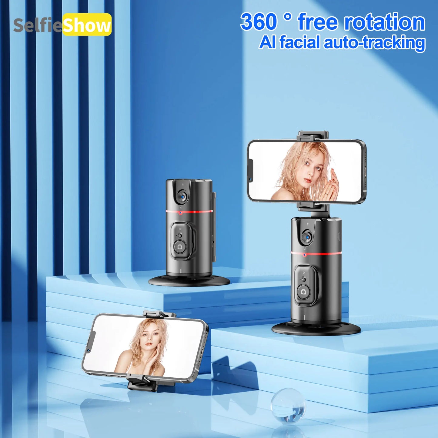 Phone Gimbal Stabilizer, 360° Rotatable Phone Live Broadcast Bracket with Wireless Remote Control, Rechargeable Adjustable Phone Desktop Stand for Phone Shooting, Phone Photography Accessories