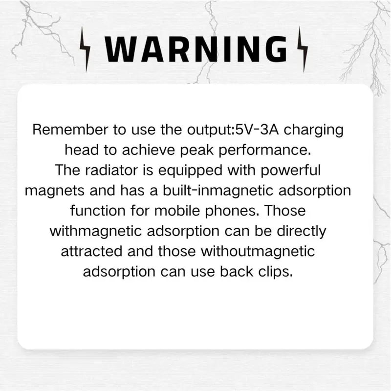 Fighter Appearance Phone Cooler, Magnetic Suction Phone Cooling Device, Efficient Endurance Phone Cooler for Multiple Scenes, USB