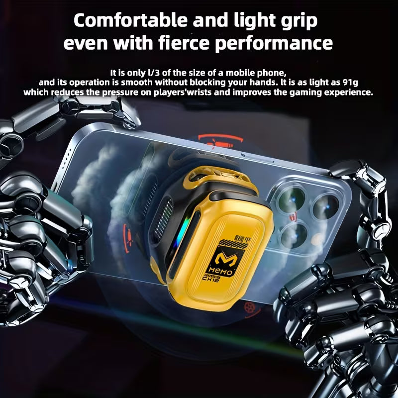 MEMO CX12 2026 New Phone Cooler – Magnetic Semiconductor Cooling, Rechargeable Battery, RGB LED, Temperature Display – Perfect for Mobile Gaming & Tiktok Live Streaming