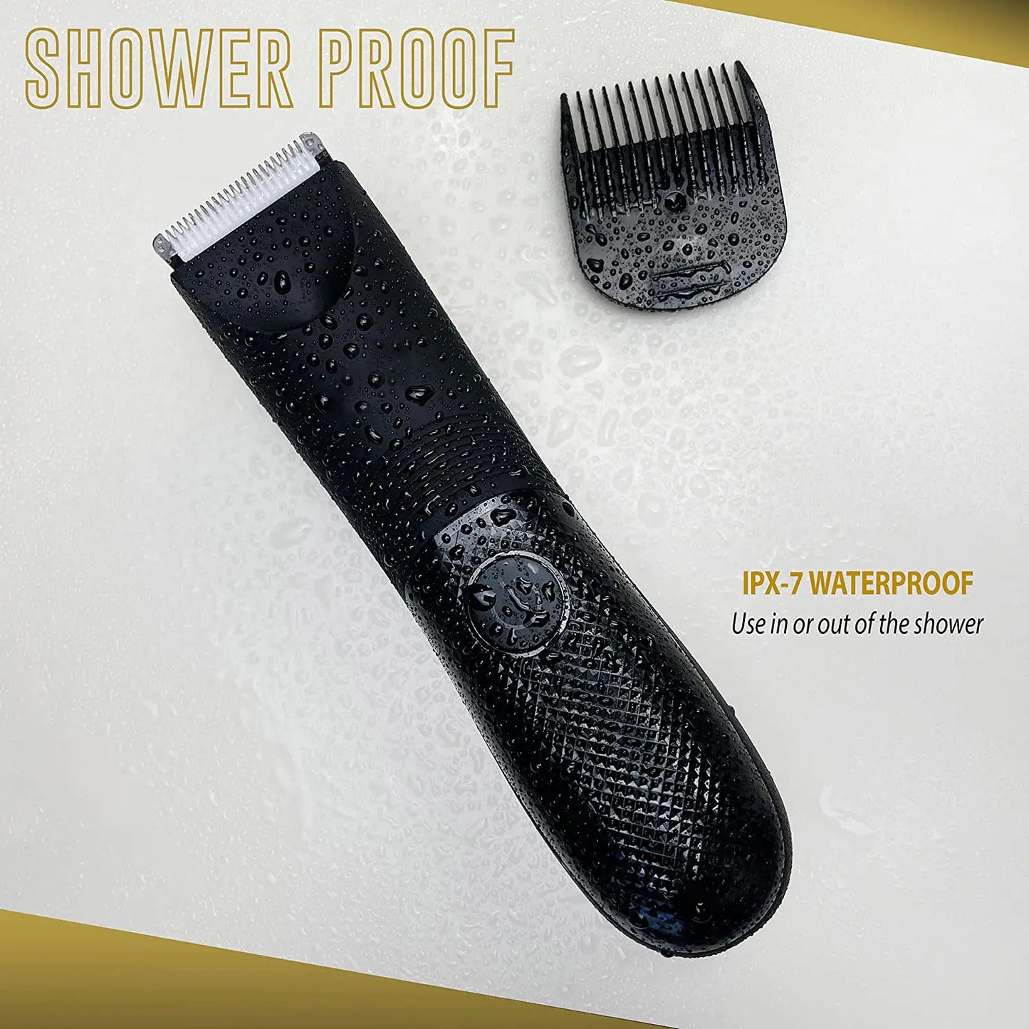 Manscape Trimmer for Men - IPX7 Waterproof Ball Trimmer w/Light & Ceramic Blade, Body Groomer for Pubic/Body/Groin Grooming, Electric Razor Shavers, USB-C Charging, No Nicks, Gifts for Him Dad