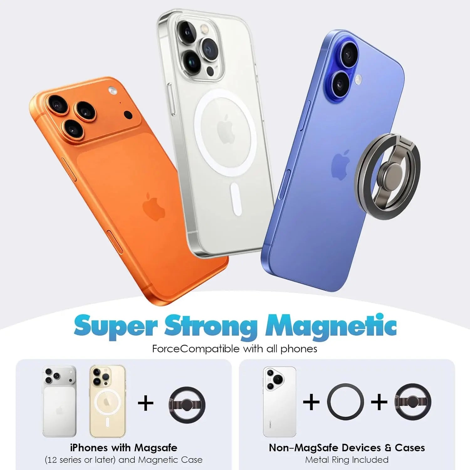 Magnetic Phone Stand & Fidget Spinner Combo, Dual Magnetic Ring Stand, Fidget Toys Adults, Foldable, 360° Rotation, Phone Holder Car, Desk Phone Stand, MagSafe Compatible, Stress Relief Accessory for Home/Office/Travel/Gym image 7
