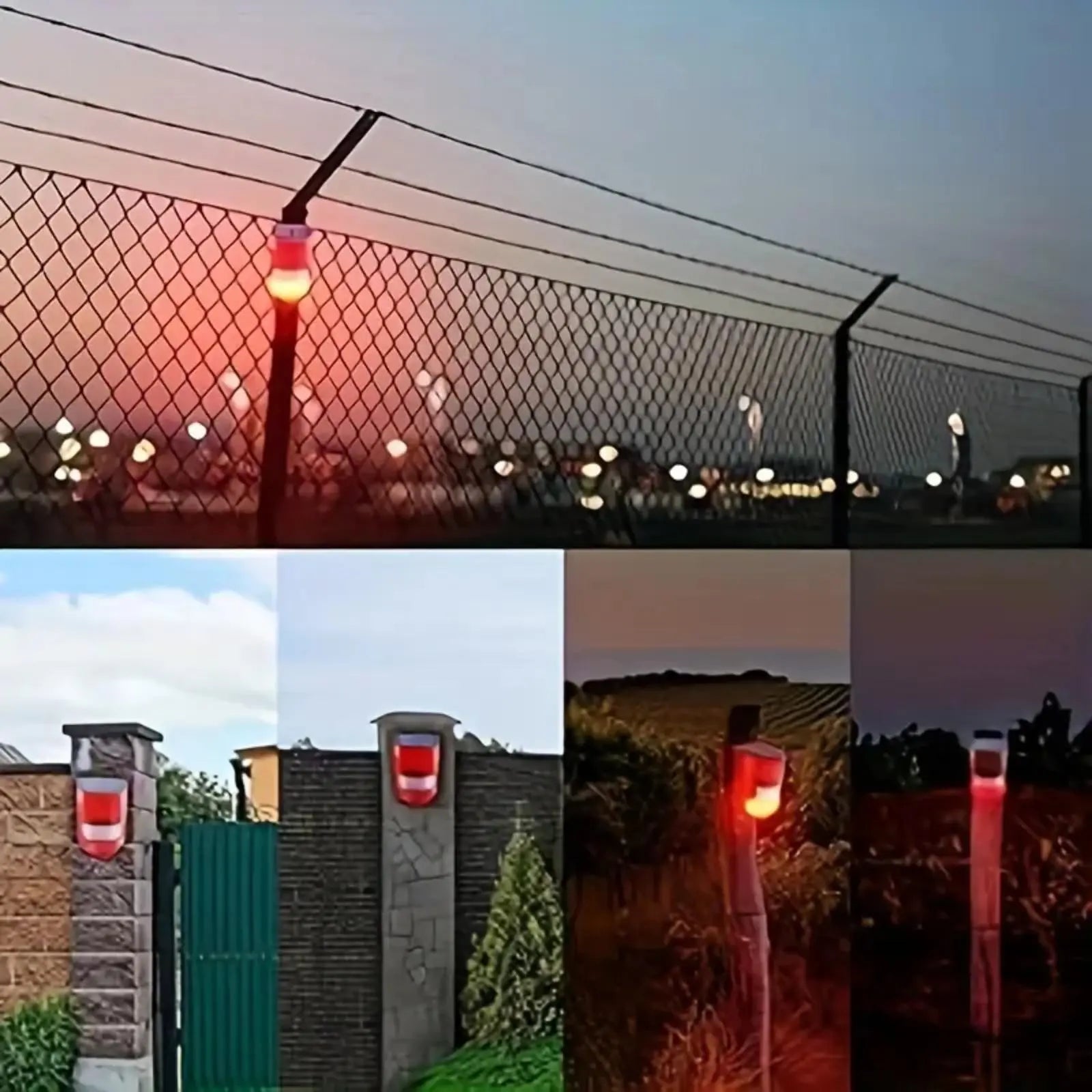 Anti-Theft High-Decibel Solar Motion Sensor Alarm Siren, Outdoor Security System with 6 LED Flashing Modes, IP55 Waterproof Solar Powered Speaker for Home, Villa, Farm, Chicken Coop image 5