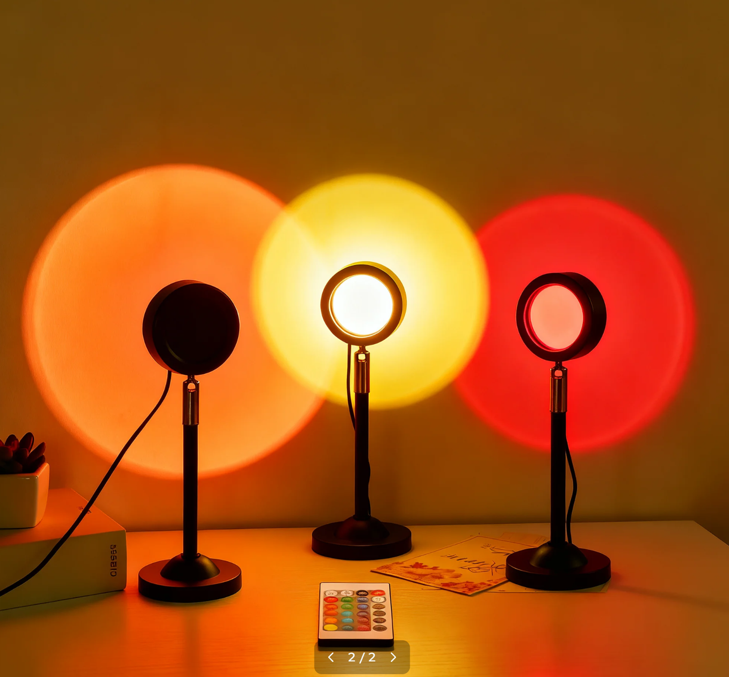 Fall Sunset Lamp Projector Light 180° Adjustable Sunset Mood Lamp, 4 Modes, Remote Control RGB Ambient Night Light for Bedroom, Gaming Room, Live Streaming Photography & Parties Home Wall Decor Party Live Streaming Halloween Decor Christmas Gift