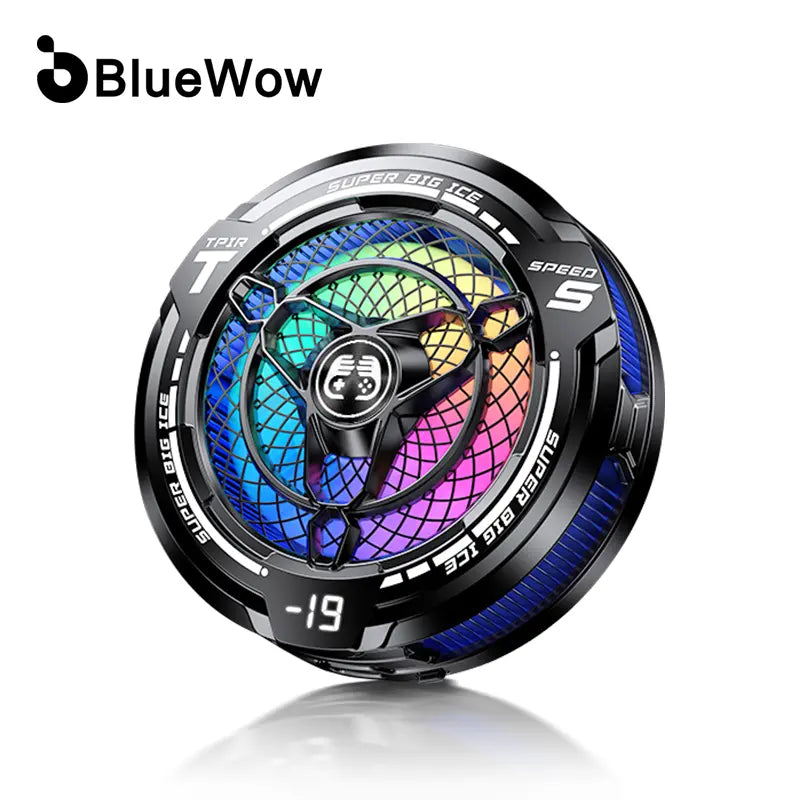 FS18 Magnetic Semiconductor Phone Cooler, 30W High Power AI Intelligent Temperature Control, 3 Cooling Modes, RGB Color Lights & LED Temp Display, Universal for iPhone Android iPad for CODM PUBG Freefire Gamers