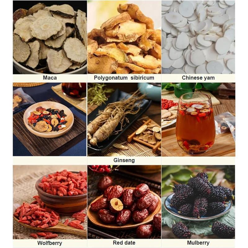 Kidney Tea Formula, Ginseng Six Treasures Tea Organic Kidney Cleanse Tea, Traditional Kidney Cleansing Tea for Men & Women