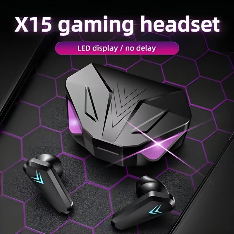 Cash on Delivery Tanzania Free Shipping Big Brand Guarantee 98% Positive ⚡ X15 Demon Eye Bluetooth Gaming Earbuds – Low‑Latency Sound, RGB Lighting, Music/Game Dual Modes – Pro Esports In‑Ear Headset
