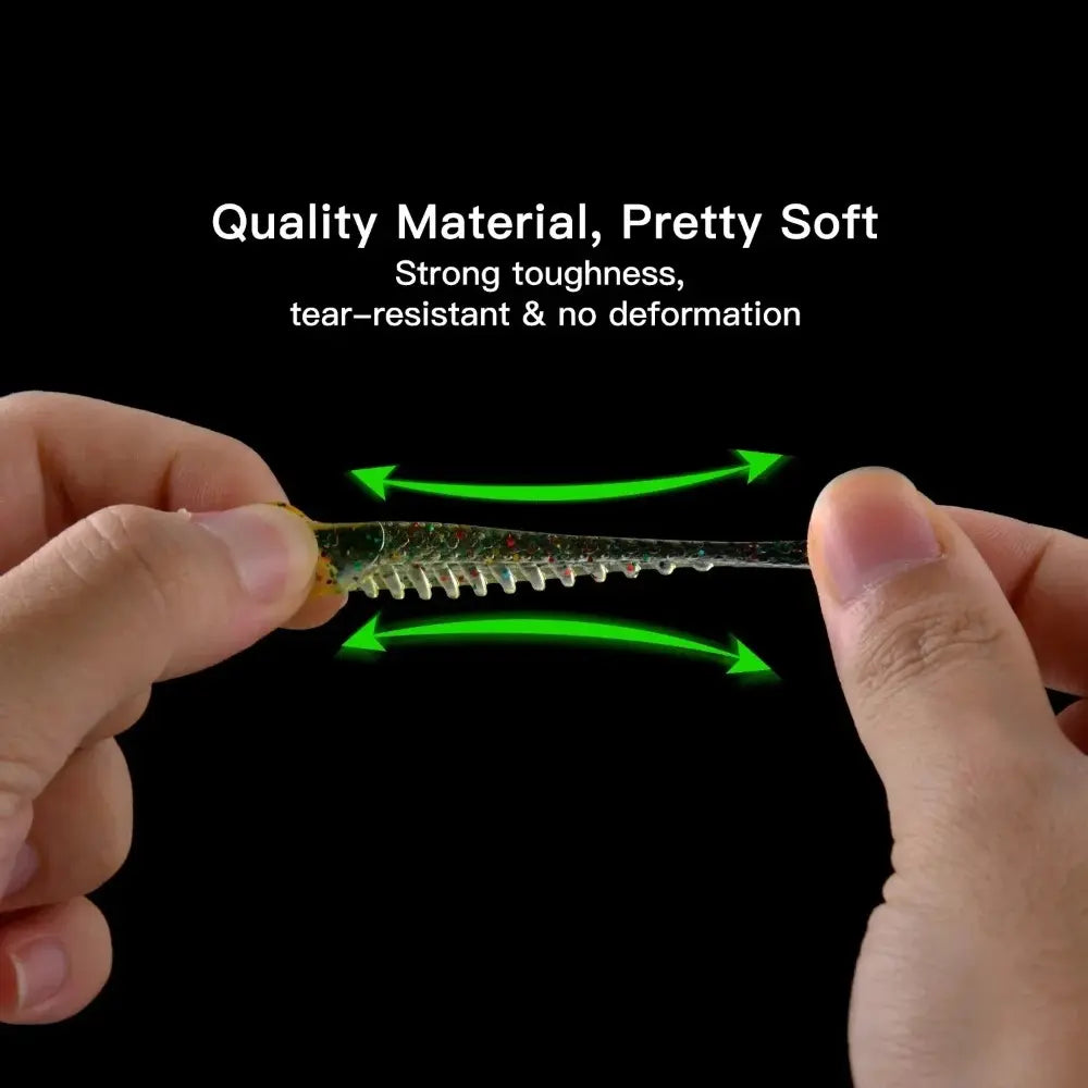 40-Piece Soft Fishing Lure Kit - 5cm Jig Head Hooks with Tackle Box for Pesca Bait Fishing