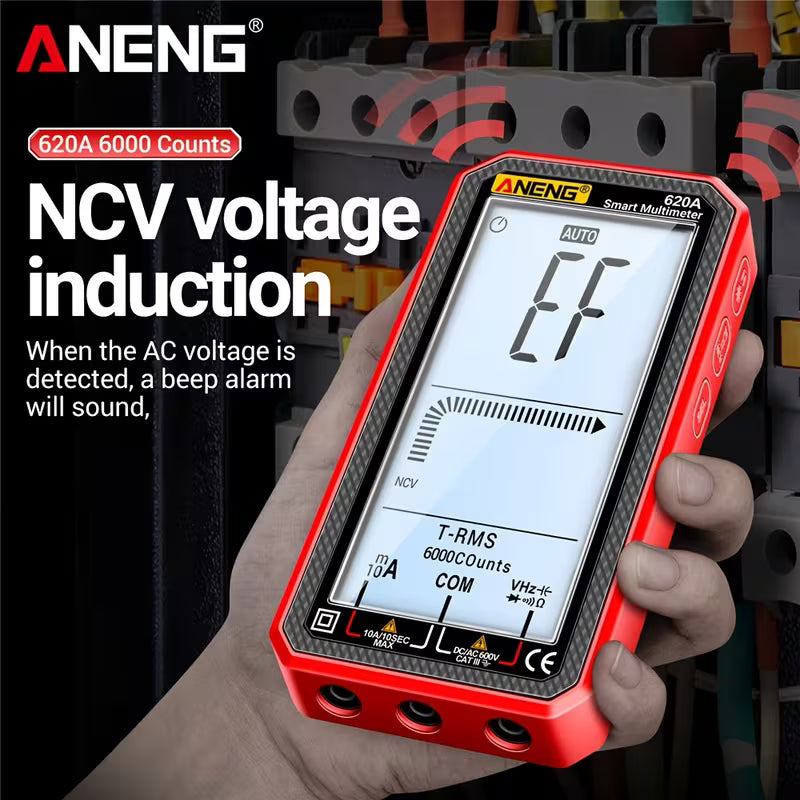 ANENG Smart Multimeter – 6000 Counts, AC/DC Voltage, Current, Resistance, Capacitor & Hz with NCV Test