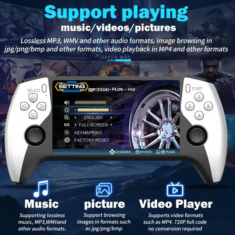 Portable Retro Handheld Game Console – Over 20,000 Games Built-in, 5.5-Inch HD IPS Screen, Supports TV Connection, 14+ Emulators & 5-Hour Battery Life – High-Performance Classic Gaming Device
