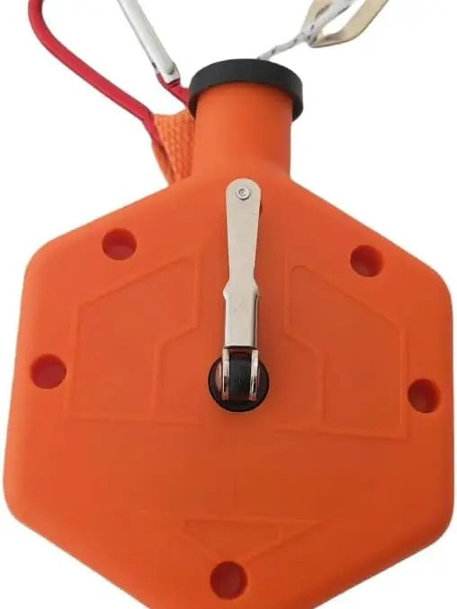 2-Pack Heavy Duty Chalk Line Construction Tool - 100ft Contractor Chalk Reel with Carabiner, 6 Locking Positions, Durable Marking Tool (Orange)