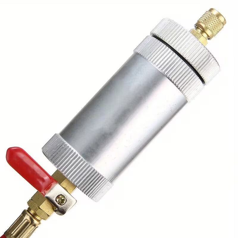 2oz Hand Turn Pump Oil & Dye Injector – with R134A/R12/R22 Car A/C Adapter