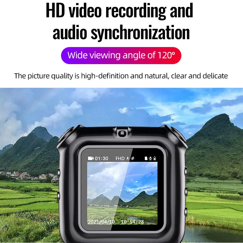 1080p HD Recorder with 32GB Memory – One-Press Audio/Video Recording & Playback, Ideal for Daily Life & Driving