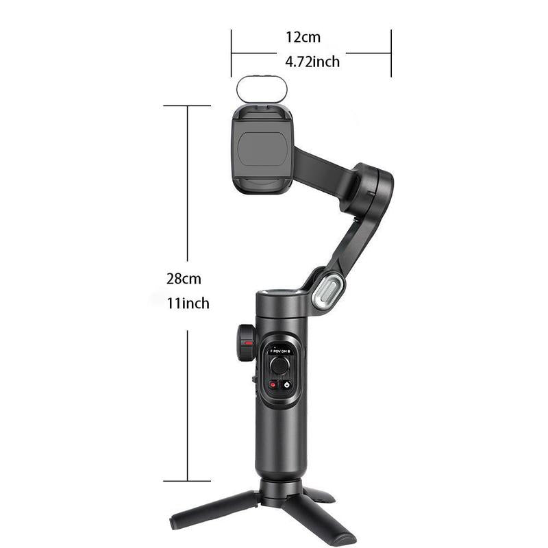 In Stock Handheld 3 Axis Anti-shake Shooting Stand (1 Count), Rotating Automatic Face Tracking Stabilizer for Live Video, Phone Accessories, Content Creator Tools, Travel Gadgets