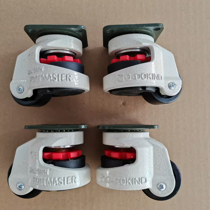 4Pcs Duty Foam Wheels Type 40F – Swivel, Adjustable Balance, 20.87kg Load for Material Handling