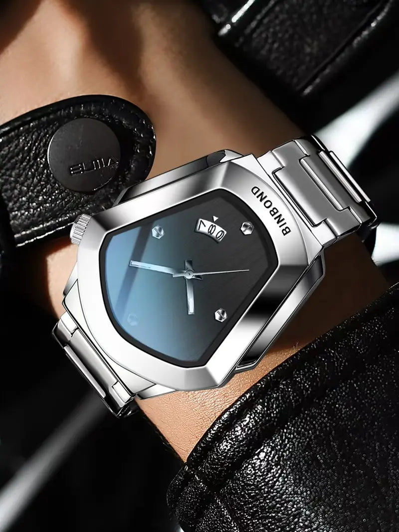 Men's Diamond Alloy Quartz Couple Watch – Analog Display, Modern Trendy Design, Personalized Style for Him