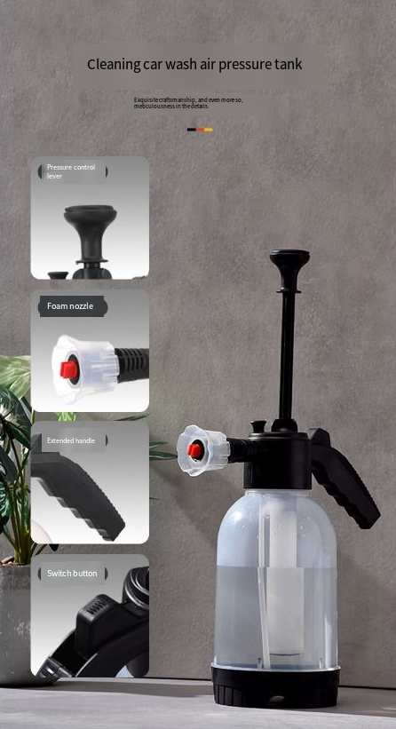 Hand-Pressed Foam Sprayer, Car Wash Pneumatic Spray Bottle, Air Pump Watering Bottle, Multifunctional Foam Sprayer for Car Washing, Gardening, Household Use
