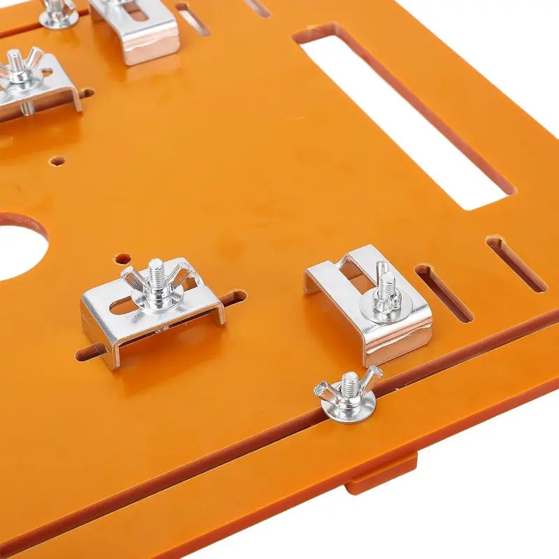 Universal Cutting Machine Base Plate Kit 28x25cm - Woodworking Circular Saw Bottom Board for 90-Degree and 45-Degree Oblique Cutting (0.23 Inch Thickness)