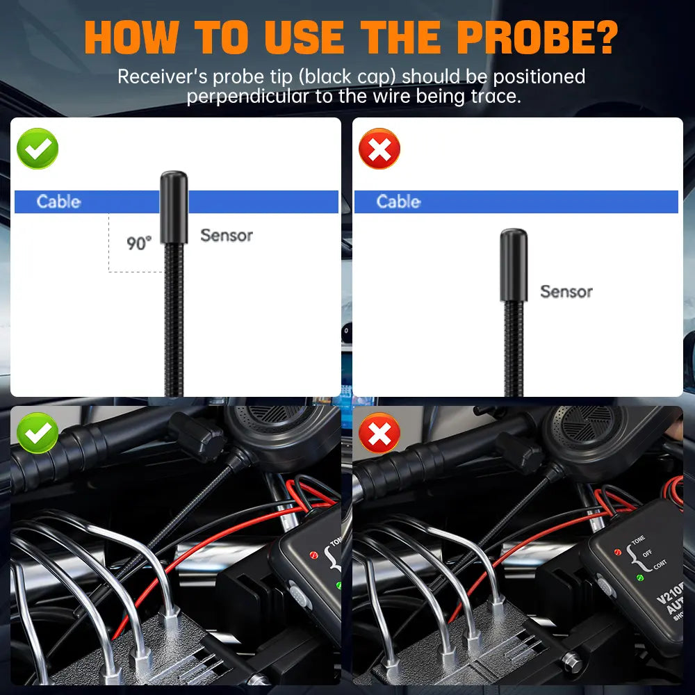 Automotive Circuit Tester – Diagnostic & Continuity Tester, 6-42V DC, Wire Tracer, Open/Short Finder & Fault Probe for Mechanics