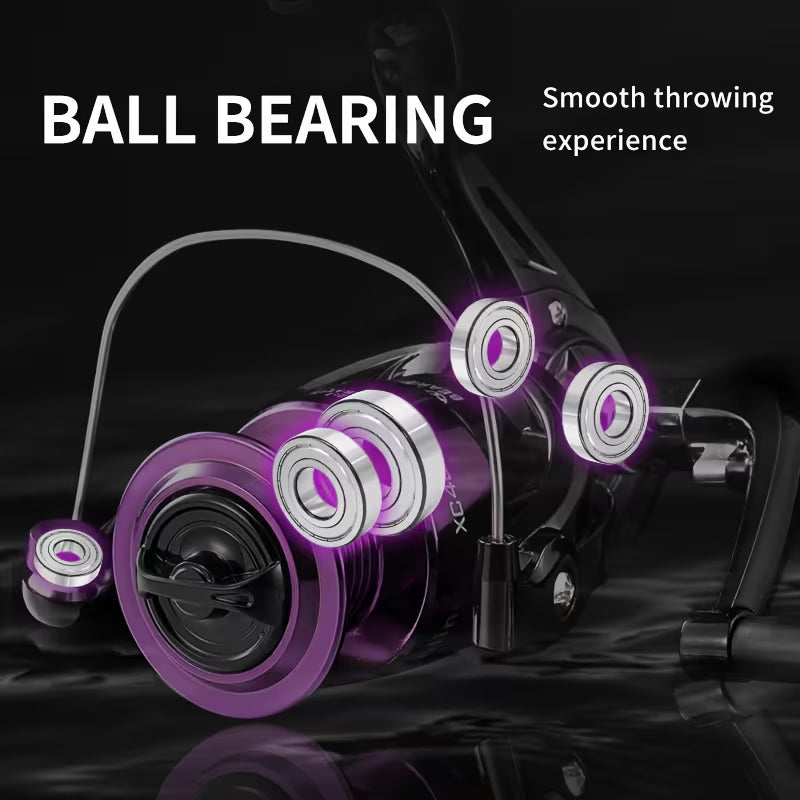 XC Fishing Reel – Electroplated Ultra-Light Body, Metal Spool for Freshwater & Saltwater