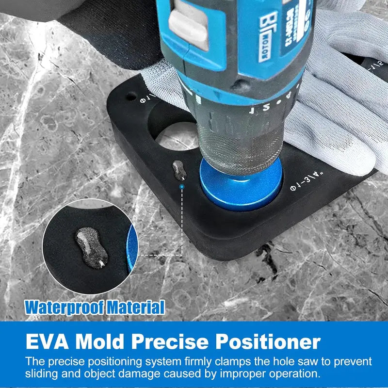 10-Piece Brazed Diamond Hole Saw Kit - Serrated Tile Core Drill Bits with EVA Mold and Hard Storage Bag for Dry Cutting