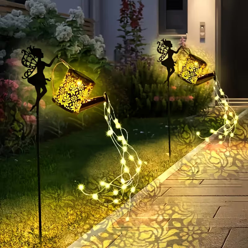 Solar Watering Can Garden Lights – 2026 New Metal Lantern for Yard, Patio & Pathway Decor