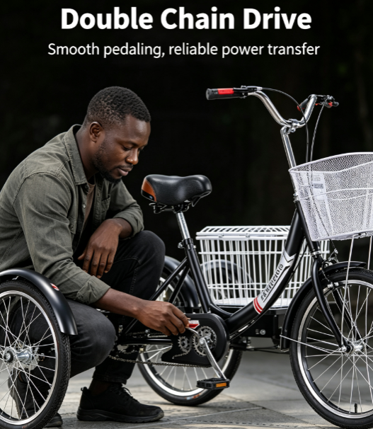 2026 New Pedal Tricycle - Lightweight Adult Trike with Basket, Wholesale Price Even for One Unit