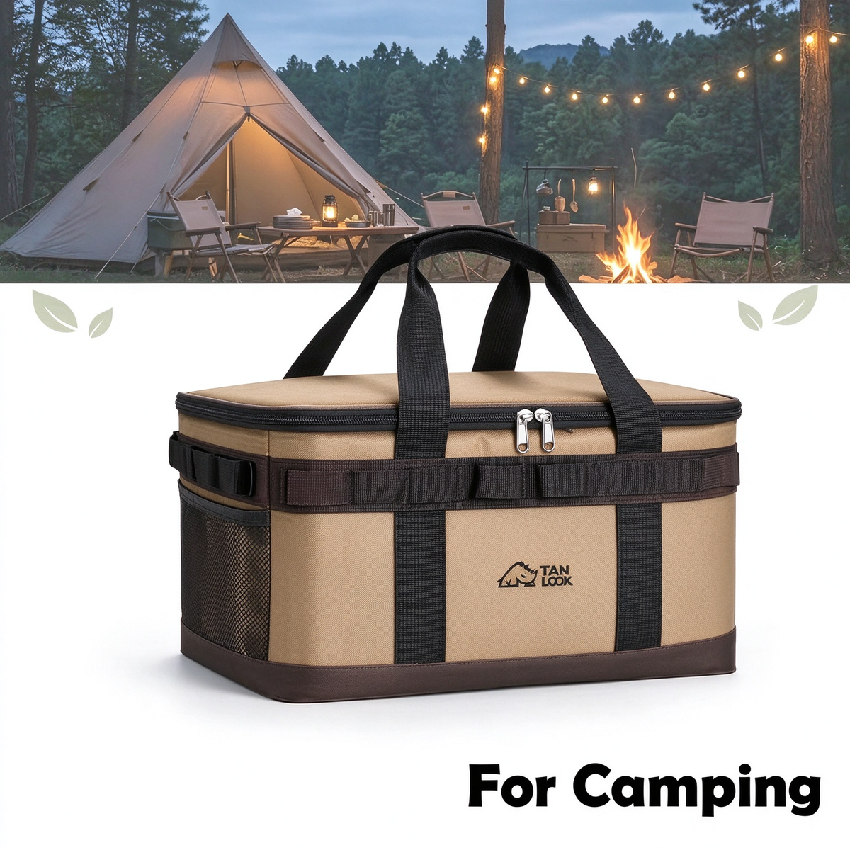 Tactical Insulated Cooler Bag, Large Capacity Portable Outdoor Storage