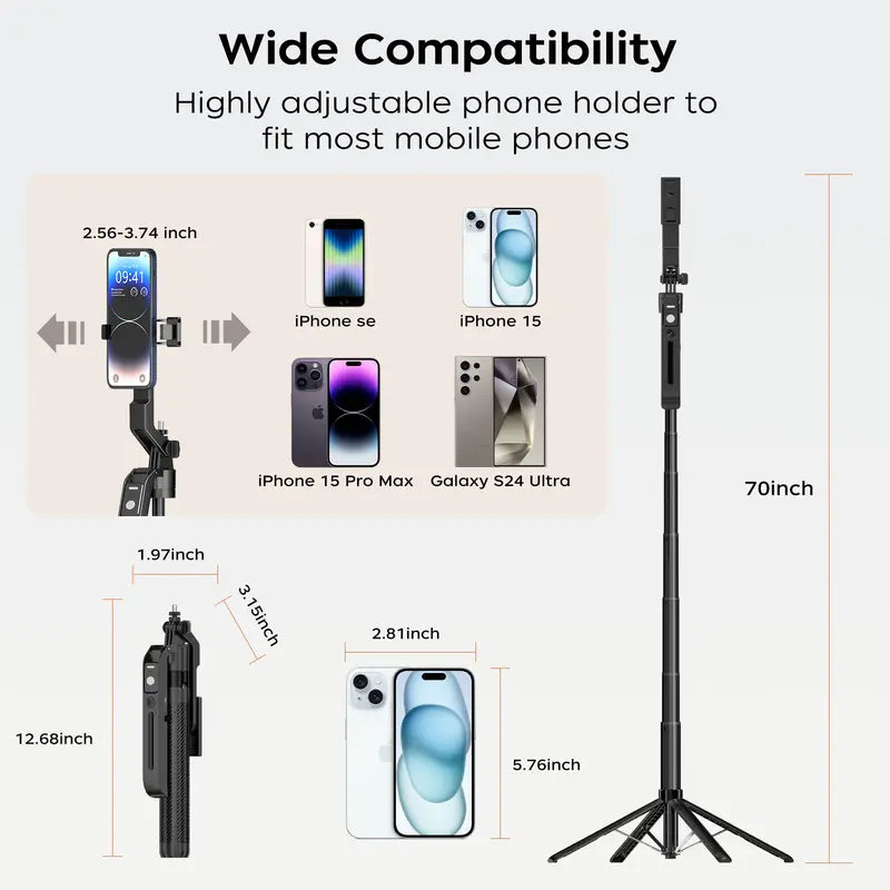 FUNSNAP AI Tracking Tripod – Face & Body Tracking, 360° Rotation, Gesture Control for YouTube, Vlog, Live Streaming & More