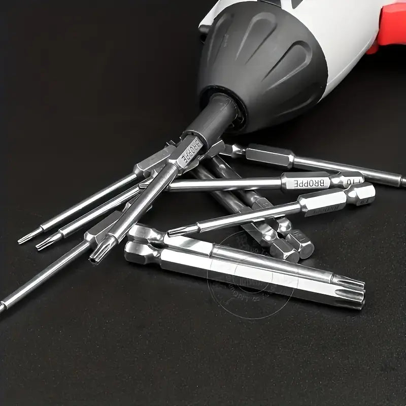 Star-Shaped Plum Drill Bit Set – Magnetic Screwdriver Bits, Hex Shank S2 Steel, Heavy Duty for Vehicle Repair & Power Tools