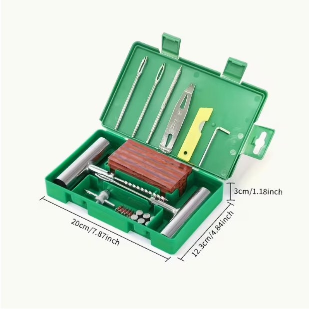 Car Tire Repair Tool Set – Vacuum Quick Patching Kit, Motorcycle & Electric Vehicle Maintenance Toolbox
