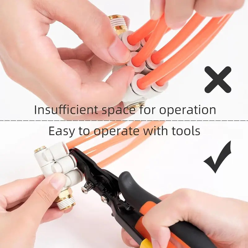 Quick extubation device Tracheal forceps Air Hose Connector Removal Tool Push-to-Connect Fittings Disconnect Pliers for Automotive Pneumatic Air Line Repair Quick Release Fitting Pliers PVC One-Hand Operation Compact Design