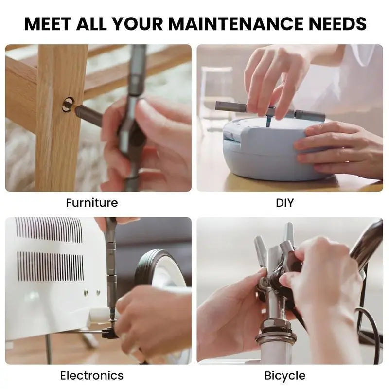 24-in-1 DIY Screwdriver Set - Switchable Shape Magnetic Ratchet Screwdriver with Portable Tool Box