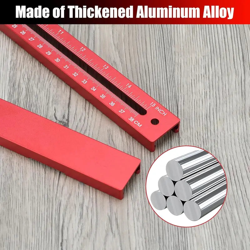 4-in-1 Router Milling Groove Bracket - Aluminum Alloy Circle Cutting Jig for Woodworking