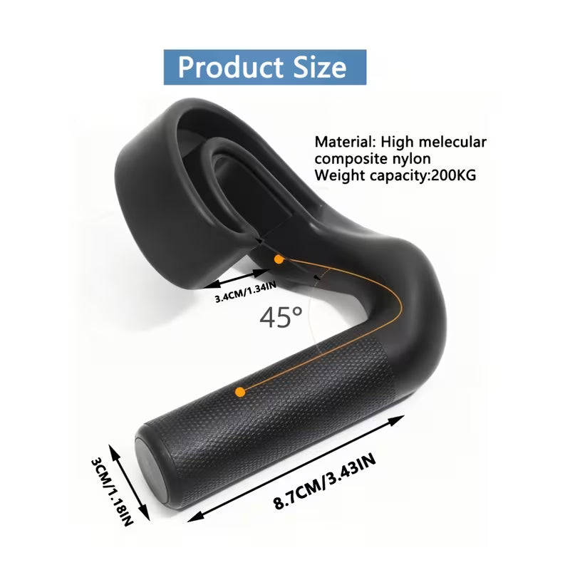 High-Strength Nylon Fitness Grip – 45° Hook Type for Versatile Workouts