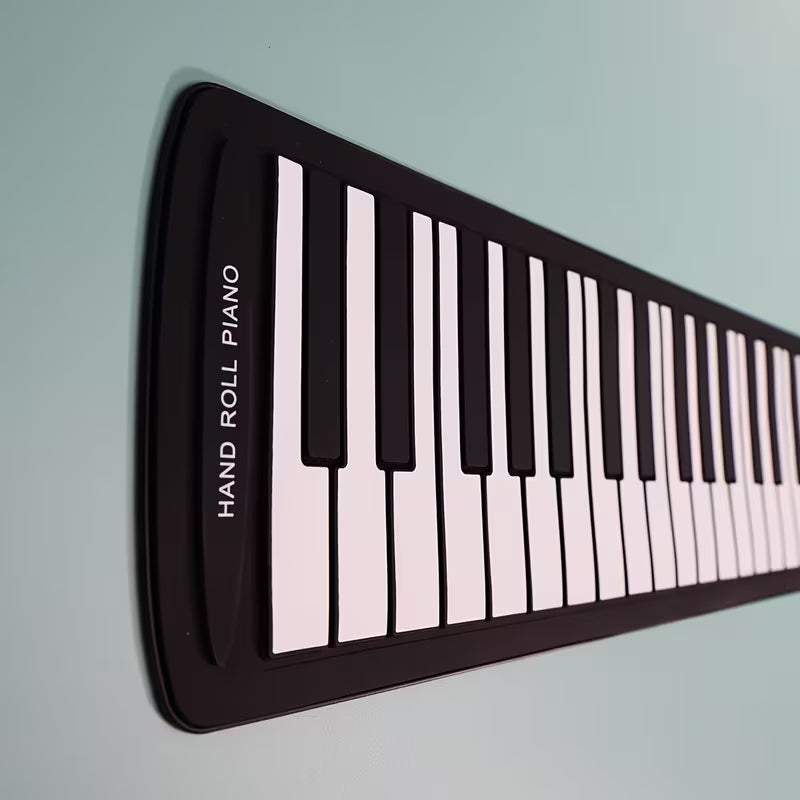 61-Key Hand-Rolled Piano – Beginner Electric Piano, USB Powered, Portable with Silicone Keys