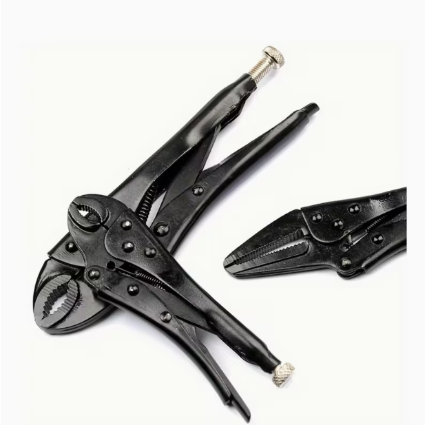 4-Piece Locking Pliers Set – Straight Jaw Grippers, High Carbon Steel, Wear-Resistant Vise Clamp Hand Tool