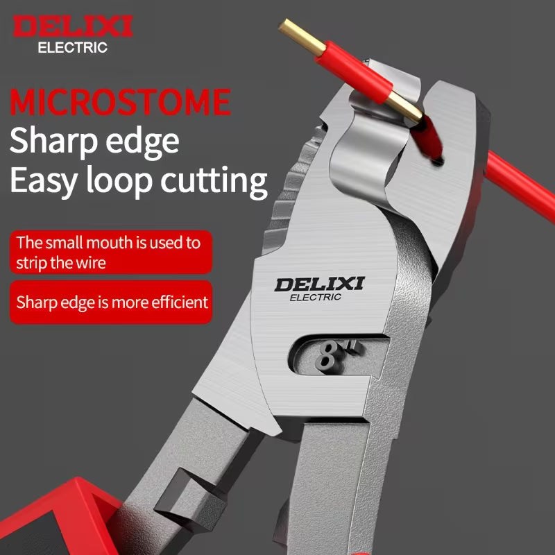 Delixi Electric 10-Inch Cable Scissors – Wire Cutting & Stripping Tool for Electricians & Home Use