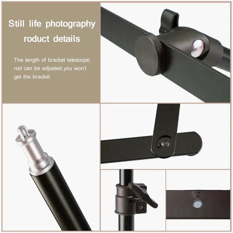 Portable Selfie Light with Stand – Dimmable, Overhead Adjustable, Ideal for Video Recording, Online Meetings, Vlogs & Live Streaming