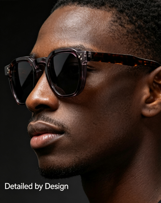 2026 New Square Polarized Sunglasses - Trendy Propionate Frame with Stud Accents for Men and Women