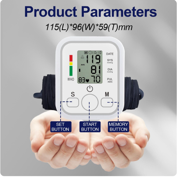 Upper Arm Blood Pressure Monitor for Home Use – Accurate Cuff 8.7″–15.7″, Large Backlight Display, 2-User 240-Memory, Digital BP Machine