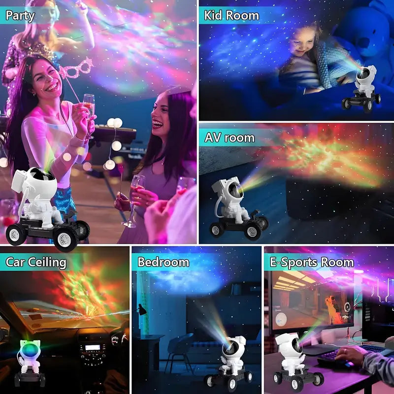 Astronaut Galaxy Projector Night Light – Bluetooth Speaker, Remote & Timer, LED Nebula Ceiling Lamp, Room Decor for Bedroom & Kids Room – Great Space Gift for Kids, Teens & Couples