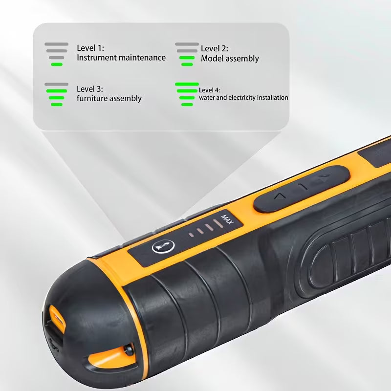 Electric Screwdriver – Rechargeable, Straight Handle, USB Charging with Torque Adjustment