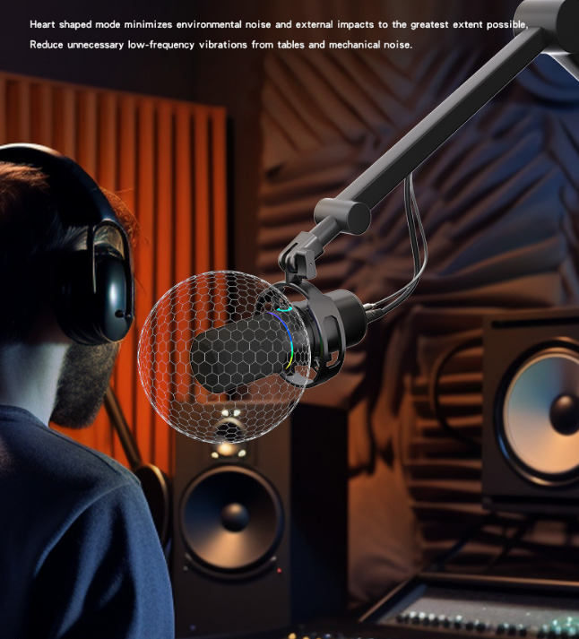 WM8 Dynamic Microphone Kit – USB/XLR Dual Interface, RGB Gaming Mic with Boom Arm & Tripod Stand
