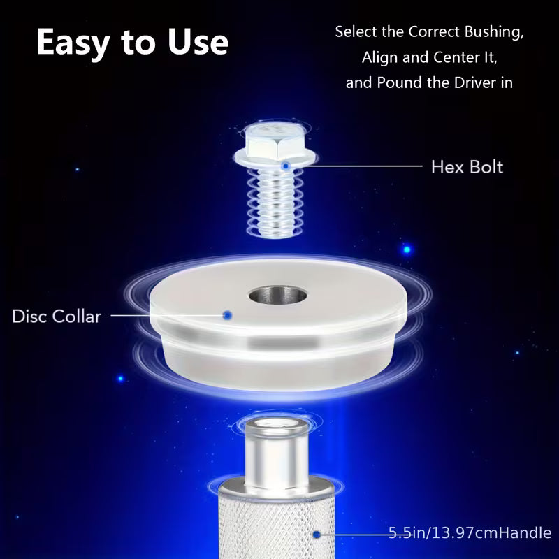 10-Piece Bearing Press Kit - Bearing Race and Seal Bushing Driver Set with 9 Adapters for Installation