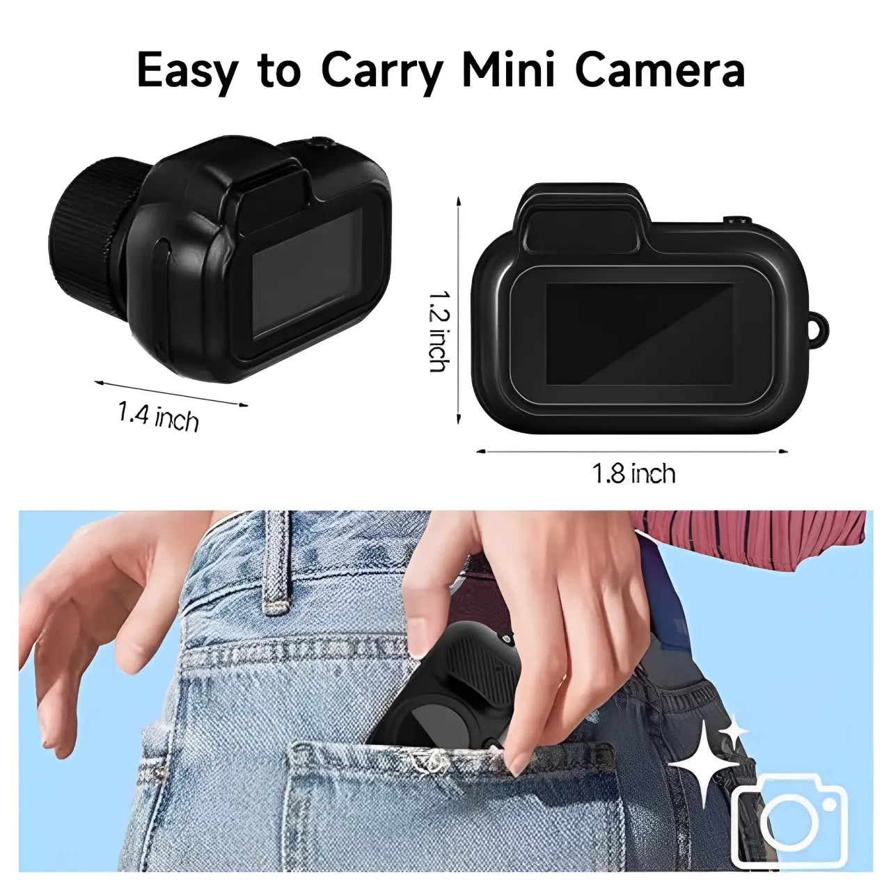 1080P Keychain Camera – Mini DV Camcorder with 32G Storage, Long Battery Life, Compact Design for Indoor & Outdoor Use