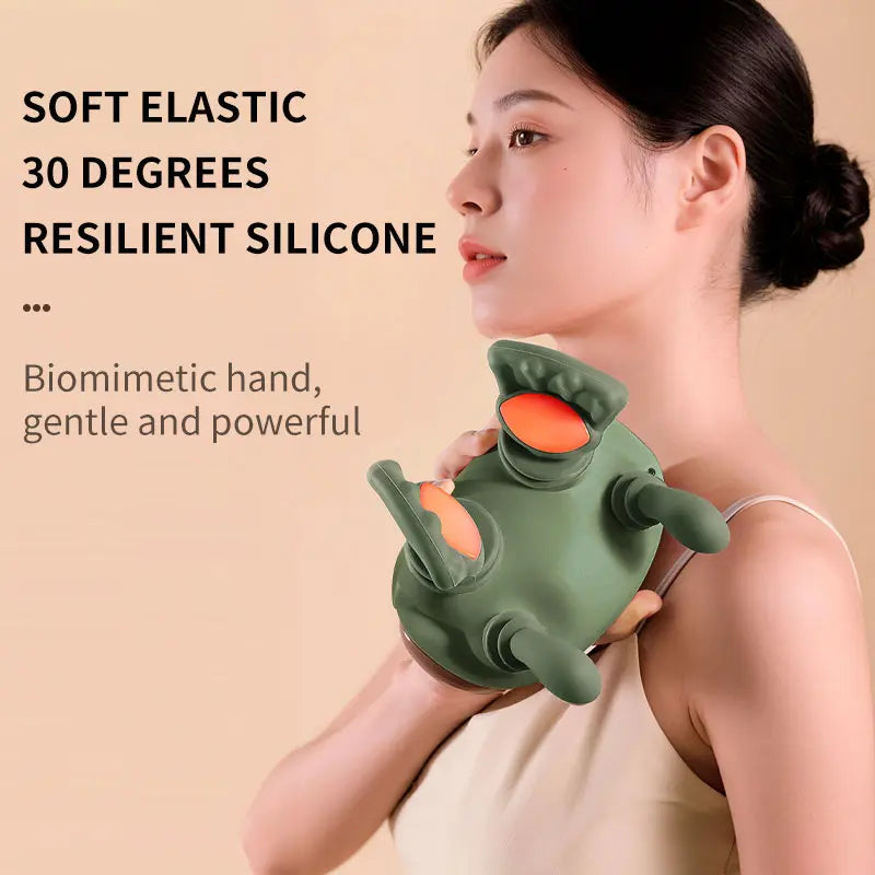 Shoulder & Neck Massager with Bionic Heat – 4D Deep Kneading, Simulated Hand Massage, Relieves Muscle Fatigue & Tension
