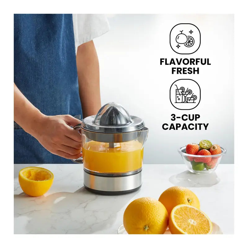 3-Cup Electric Citrus Juicer – Compact & Efficient, Perfect for Fresh Orange, Lemon & Lime Juice