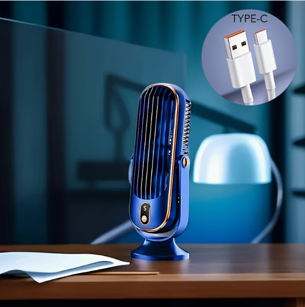 Dual Motor 720° All-Round Cooling Fan – Ultra Quiet USB Desk Fan, Ideal for Home, Office, Bedroom, Travel, Camping, RV & Outdoor