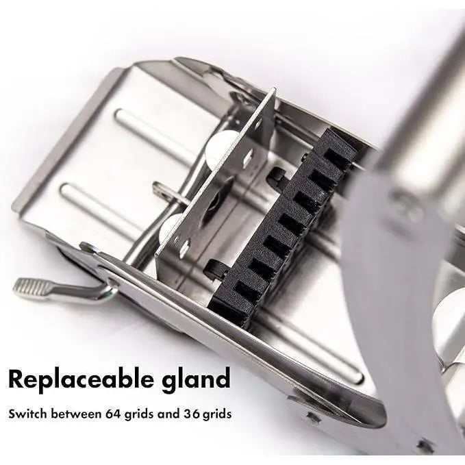 French Fry Cutter with 2 Blades – Professional Stainless Steel, Vegetable & Potato Slicer, Ideal for Air Fryer & Kitchen Use (Silver)