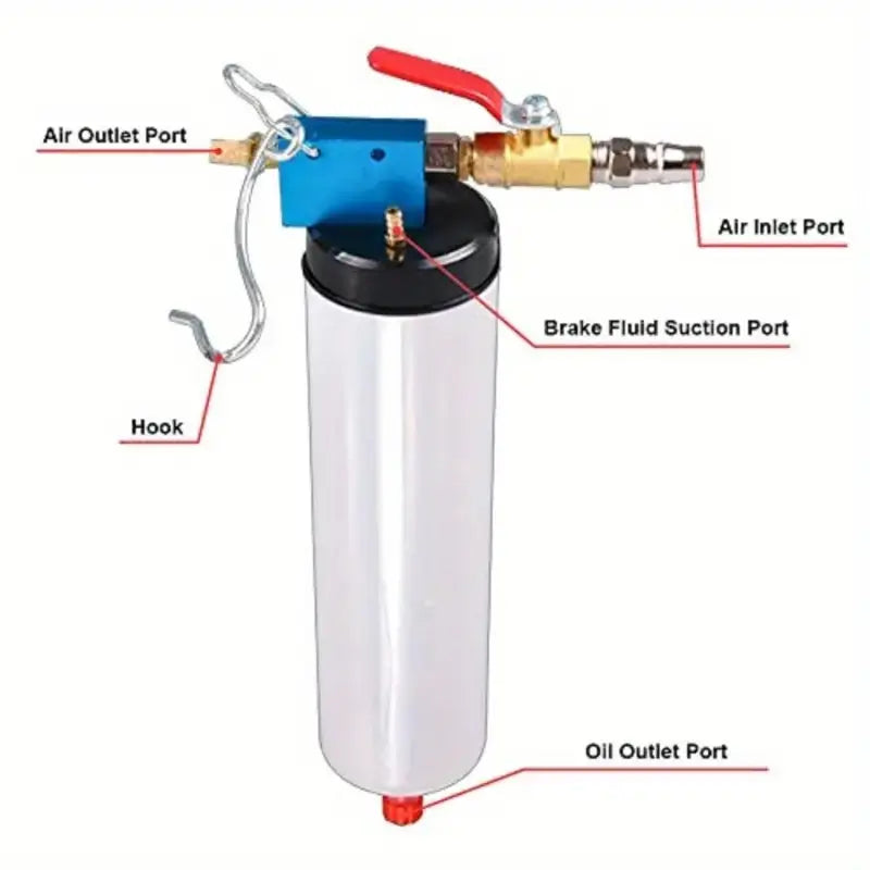 Automotive Oil Extractor Pump Kit – Brake Bleeder & Adjustment Tools, Easy-Operation Fluid Change Set for Car & Motorcycle Maintenance